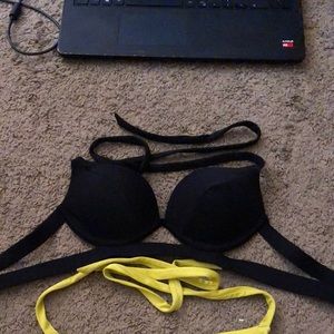Victoria secret black push up bikini top
